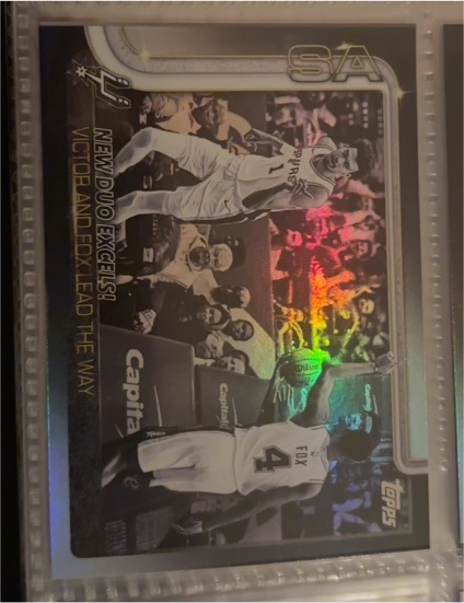 2025-26 Topps #300 Victor And Fox Lead The Way New Duo Excels! Blackout Insert — front