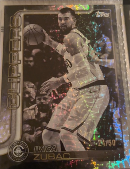2025-26 Topps #145 Ivica Zubac Blackout — front