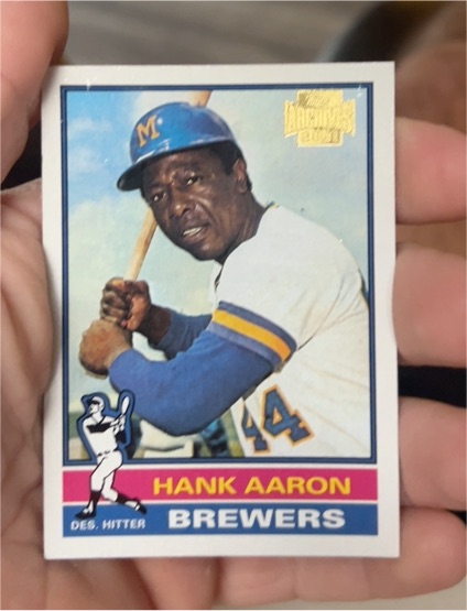 2001 Topps Archives #366 Hank Aaron Milwaukee Brewers — front