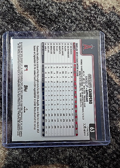 2025 Topps Chrome #63 Gustavo Campero — back