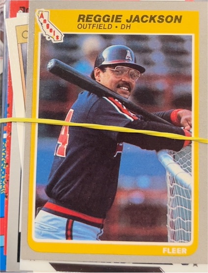 1985 Fleer #303 Reggie Jackson — front