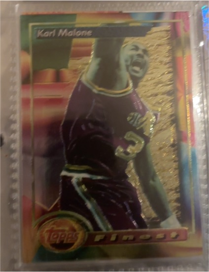 1993 Topps Finest #215 Karl Malone — front