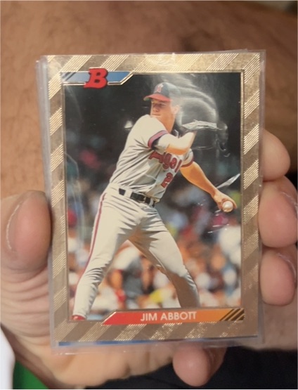 1992 Bowman #572 Jim Abbott — front