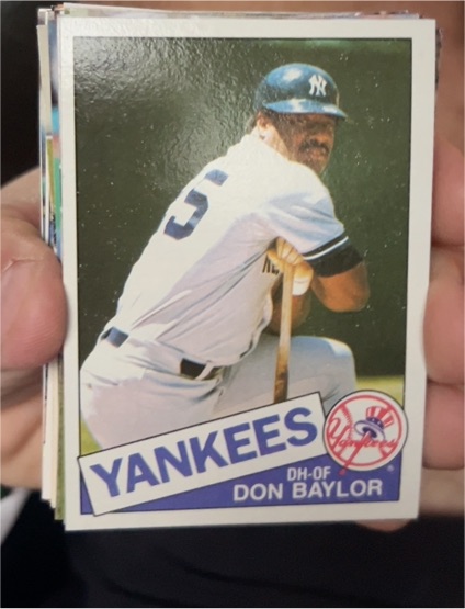 1985 Topps #70 Don Baylor — front