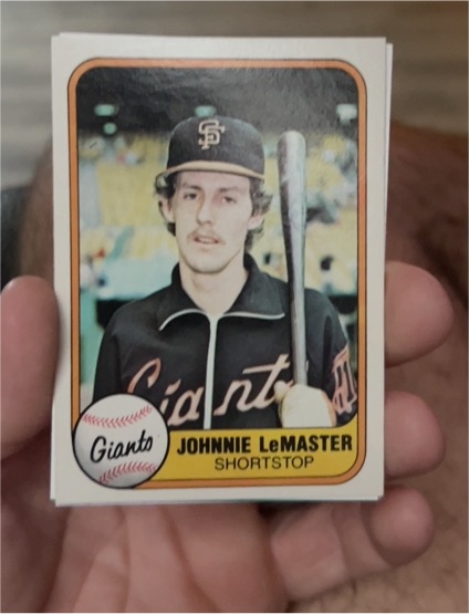 1981 Fleer #450 Johnnie LeMaster — front