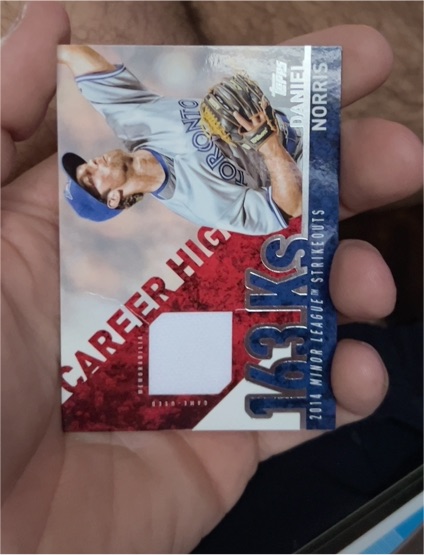 2015 Topps Career High Relics #CHR-DN Daniel Norris — front