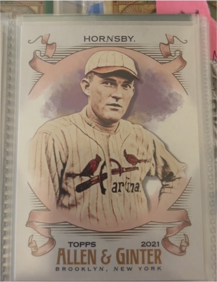 2021 Topps Allen & Ginter #177 Rogers Hornsby — front