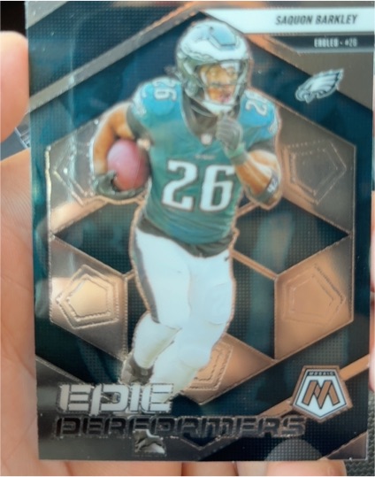2025 Panini Mosaic #2 Saquon Barkley Epic Performers — front