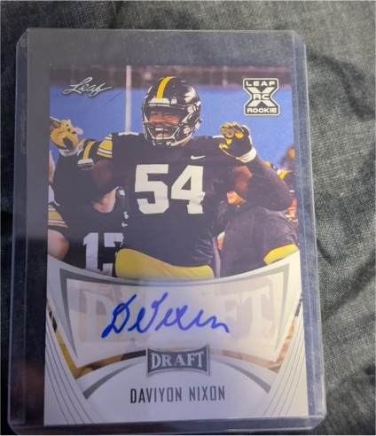 2021 Leaf Draft #BA-DN2 Daviyon Nixon — front
