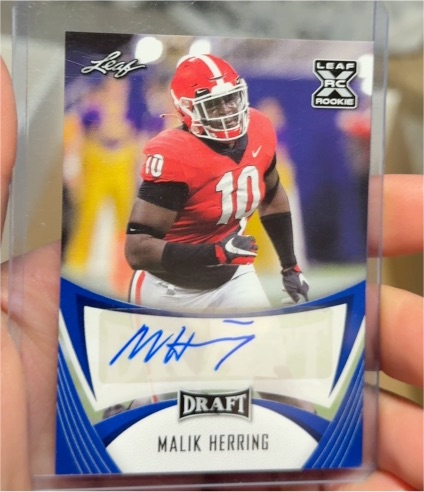 2021 Leaf Draft Autographs #BA-MHI Malik Herring — front