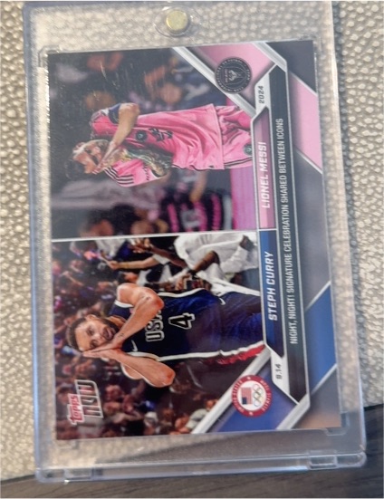 2024 Topps Now #128 Lionel Messi / Steph Curry Night, Night! — front