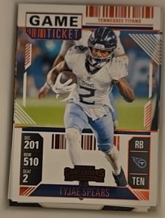 2024 Panini Contenders #96 Tyjae Spears Season Ticket — front
