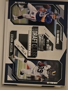 2024 Panini Contenders #21 Eli Manning / Steven Jackson Draft Class Contenders — front