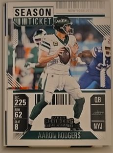 2024 Panini Contenders #78 Aaron Rodgers Season Ticket — front