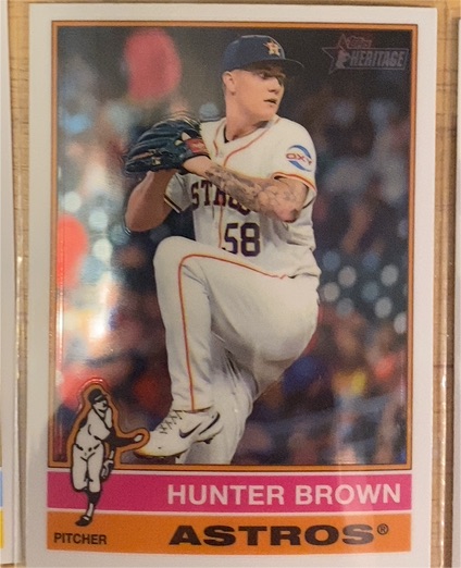 2025 Topps Heritage #428 Hunter Brown — front
