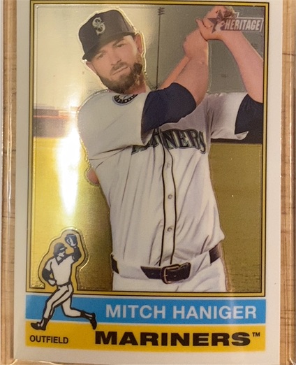 2025 Topps Heritage Chrome #28 Mitch Haniger Seattle Mariners — front