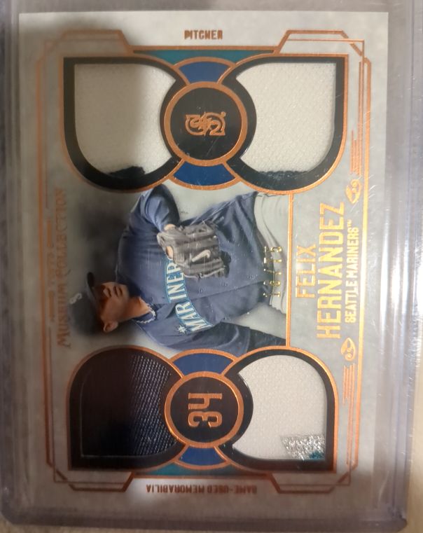 2015 Topps Museum Collection Copper Quad Relic #PPQR-FH Felix Hernandez — front