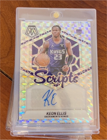 2023-24 Panini Mosaic Scripts #MS-KES Keon Ellis — front