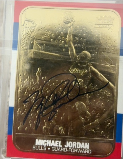 1998 Fleer 23KT Gold #1986 Rookie Michael Jordan — front