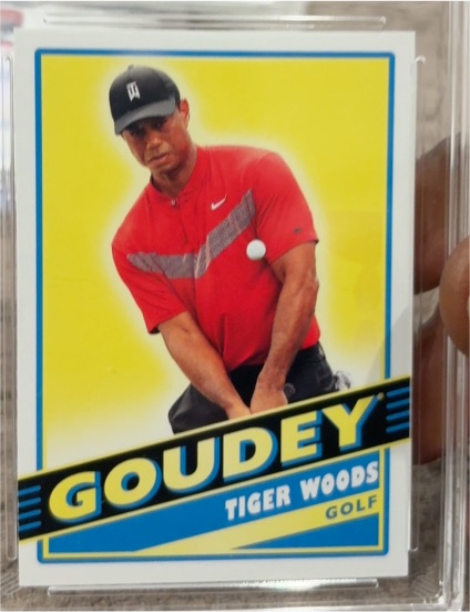 2020 Upper Deck Goodwin Champions #G25 Tiger Woods Goudey — front