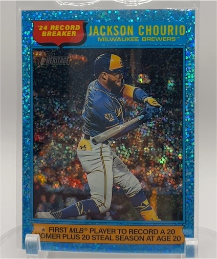 2025 Topps Heritage #5 Jackson Chourio Record Breaker — front