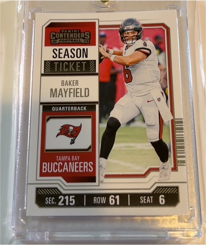 2023 Panini Contenders Season Ticket #92 Baker Mayfield — front