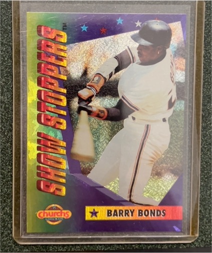 1994 Pinnacle Church's Chicken Show Stoppers #2 Barry Bonds — front