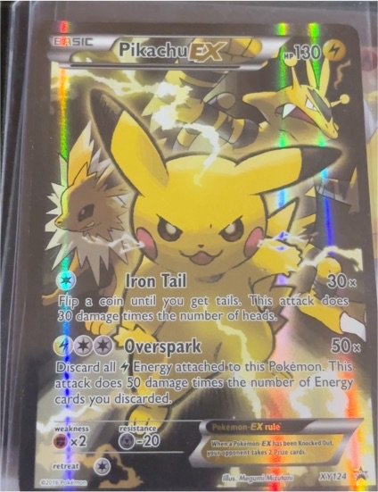 2016 Pokémon XY Black Star Promo #XY124 Pikachu EX — front