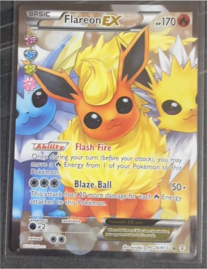 2016 Pokémon Generations Radiant Collection #RC28/RC32 Flareon EX — front