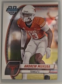 2024 Bowman University Chrome #12 Andrew Mukuba — front