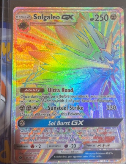 2017 Pokémon Sun & Moon #155 Solgaleo GX — front