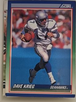 1990 Score #61 Dave Krieg Seattle Seahawks — front