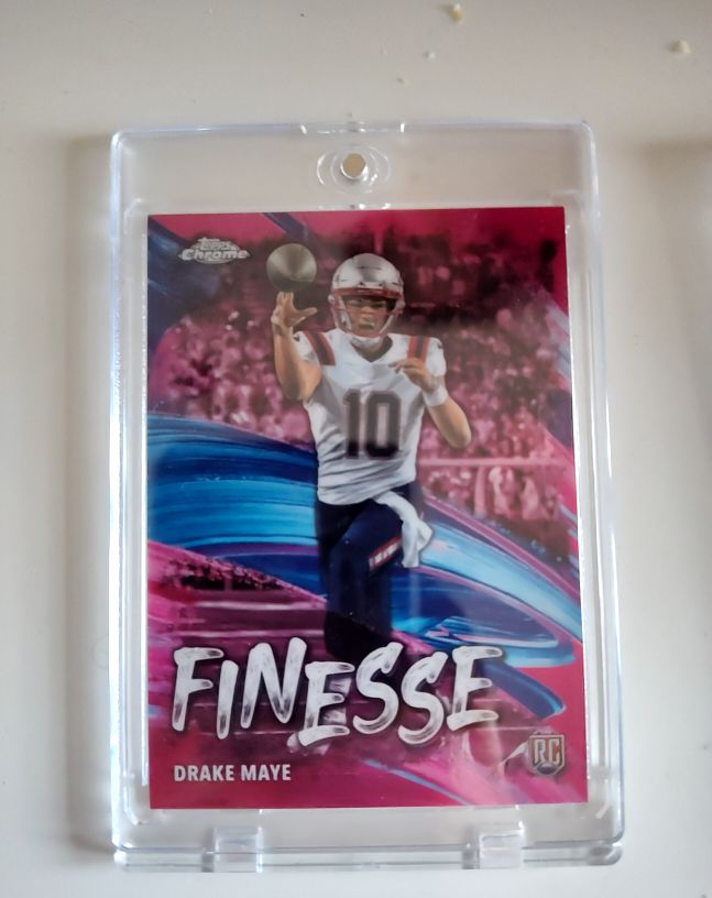 2024 Topps Chrome #F-2 Drake Maye Finesse Insert Rookie — front