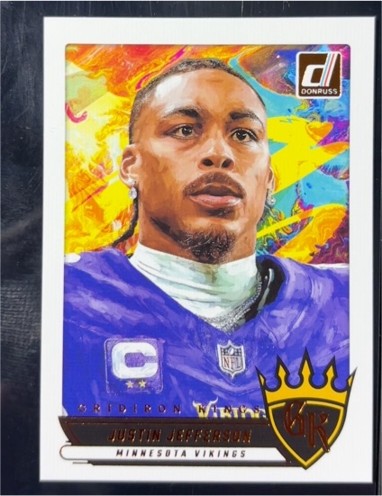 2025 Donruss #GK-JJN Justin Jefferson Gridiron Kings Minnesota Vikings — front