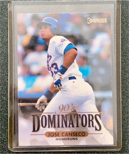 1994 Donruss 90's Dominators: Homeruns #7 Jose Canseco — front