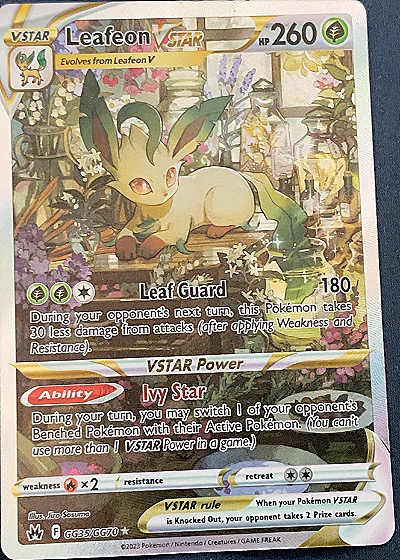 2023 Pokemon Crown Zenith Galarian Gallery #GG35 Leafeon VSTAR — front