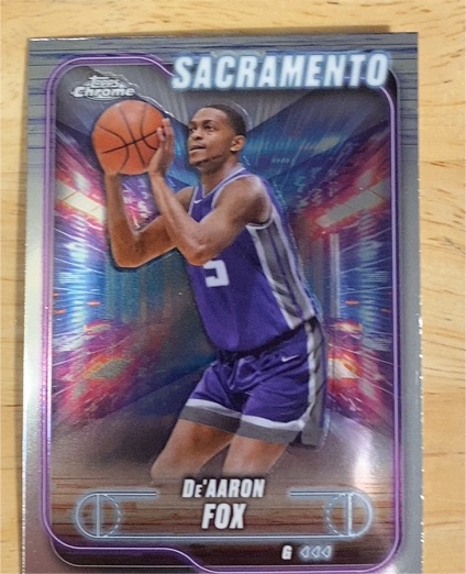 2024-25 Topps Chrome #109 De'Aaron Fox — front