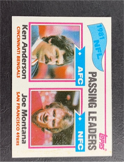 1982 Topps #257 Passing Leaders Ken Anderson Joe Montana — front