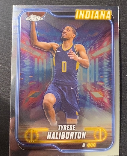 2024-25 Topps Chrome #100 Tyrese Haliburton — front