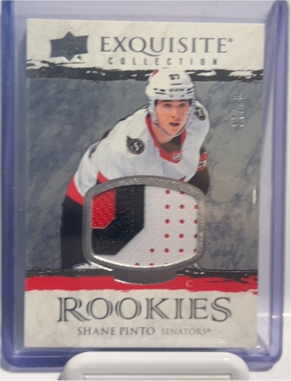 2021-22 Upper Deck Exquisite Collection Rookies #R-SP Shane Pinto — front
