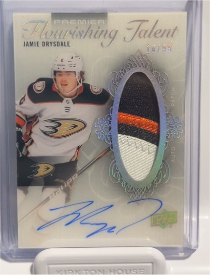 2023-24 Upper Deck Premier #FT-JD Jamie Drysdale Flourishing Talent Patch Auto — front