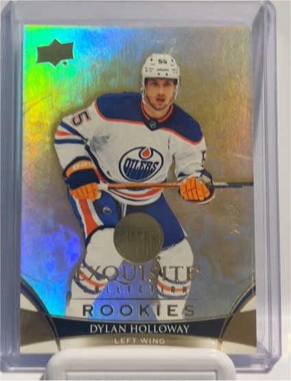 2022-23 Upper Deck Exquisite Collection Rookies #71 Dylan Holloway — front