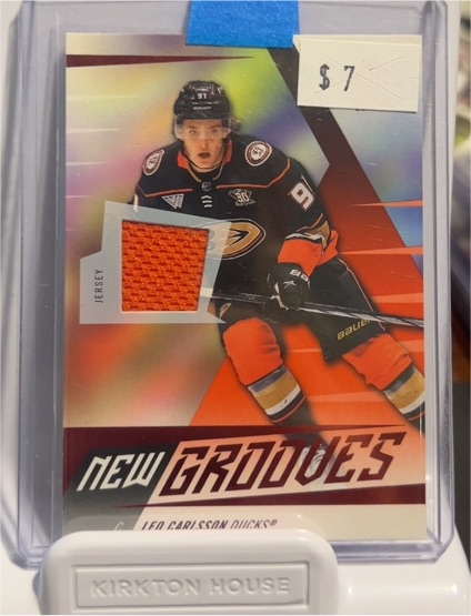 2023-24 Upper Deck SP Game Used New Grooves Jersey Leo Carlsson #NG-5 Anaheim Ducks — front