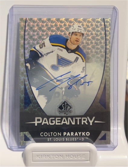 2023-24 Upper Deck SP Authentic Pageantry Auto #P-25 Colton Parayko — front