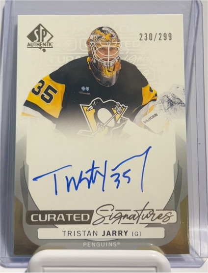 2024-25 SP Authentic Curated Signatures #SPC-TJ Tristan Jarry — front