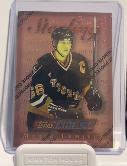 1995-96 Topps Finest Sterling #150 Mario Lemieux — front