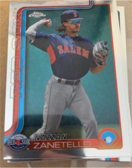 2025 Topps Chrome Red Sox Nazzan Zanetello — front