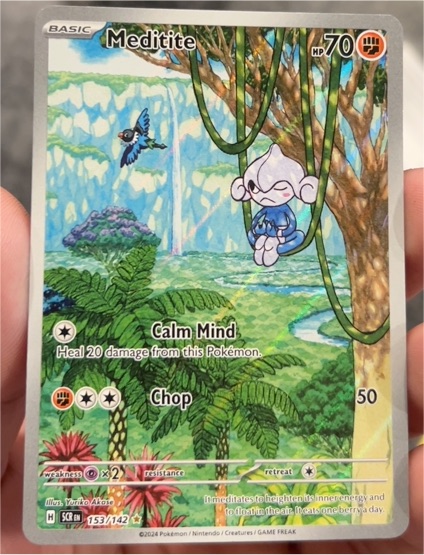 2024 Pokémon Scarlet & Violet SV07: Stellar Crown #153/142 Meditite — front