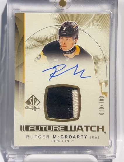 2024-25 SP Authentic #165 Rutger McGroarty Future Watch Patch Auto — front