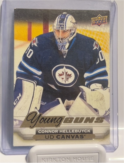 2015-16 Upper Deck #C104 Connor Hellebuyck Young Guns Canvas — front